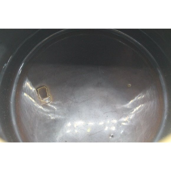 Vtg BROWN DRIP GLAZE WATER PITCHER Bean Pot Stoneware 9.5" TALL Hull Style B7 - Picture 7 of 7